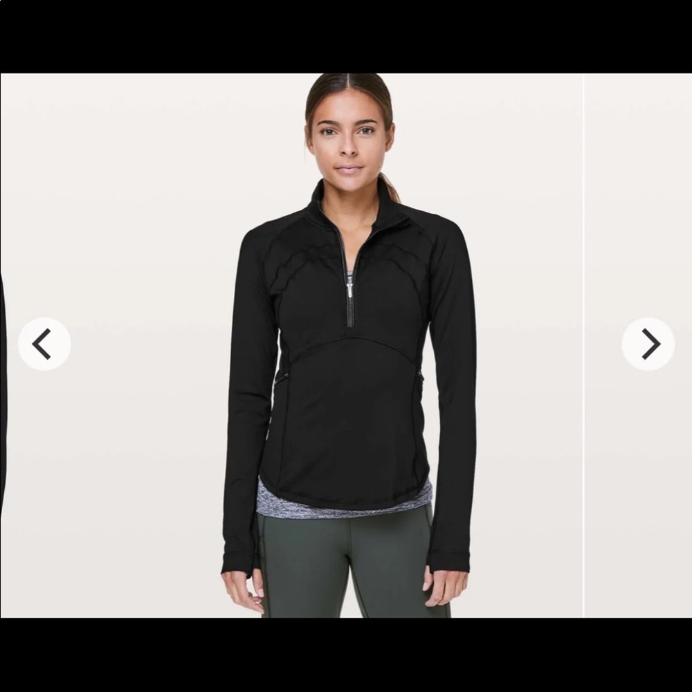 Lululemon Front Of The Pack 1/2 Zip Black